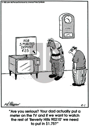 Close to Home on Thursday April 1, 1993 Comic Strip