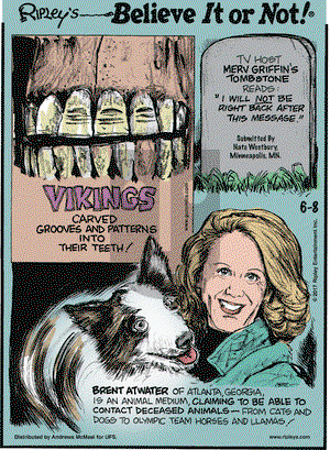 Ripley's Believe It or Not on Thursday June 8, 2017 Comic Strip