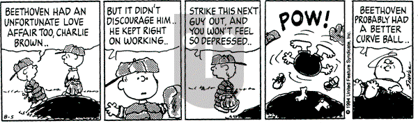 Peanuts - Friday August 5, 1994 Comic Strip