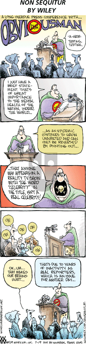 Non Sequitur on Sunday July 19, 2009 Comic Strip