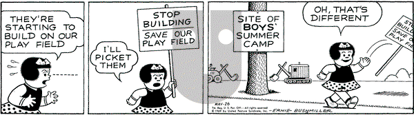 Nancy on Monday May 26, 1969 Comic Strip