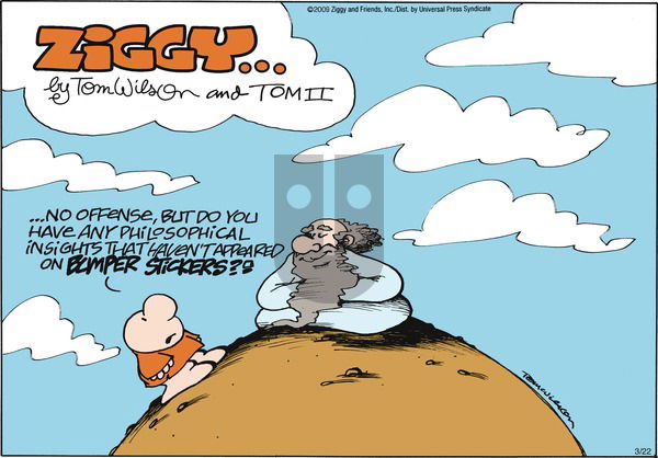 Ziggy on Sunday March 22, 2009 Comic Strip