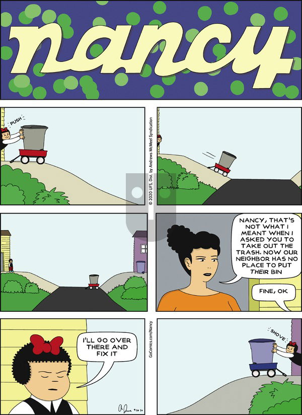 Nancy on Sunday September 20, 2020 Comic Strip