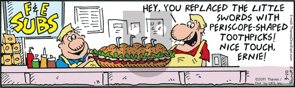 Frank and Ernest on Thursday March 10, 2011 Comic Strip