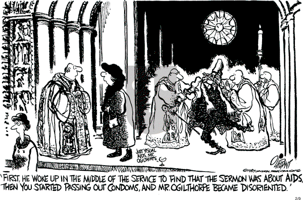 Pat Oliphant - Monday February 9, 1987 Comic Strip