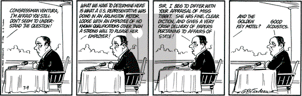 Doonesbury on Friday July 9, 1976 Comic Strip