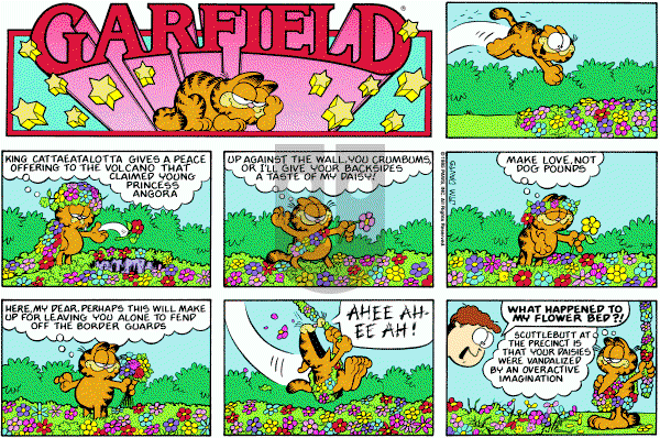 Garfield on Sunday July 14, 1985 Comic Strip