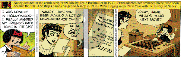 Nancy on Friday January 5, 2018 Comic Strip