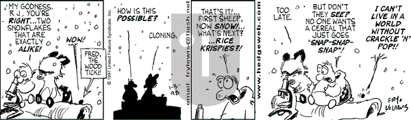 Over the Hedge on Saturday January 3, 1998 Comic Strip