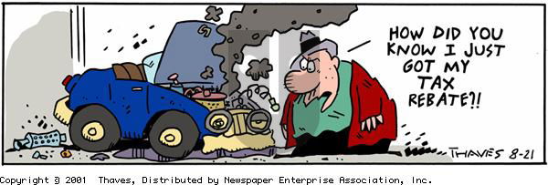 Frank and Ernest on Tuesday August 21, 2001 Comic Strip