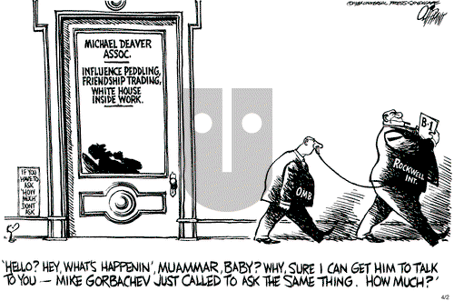 Pat Oliphant on Wednesday April 2, 1986 Comic Strip