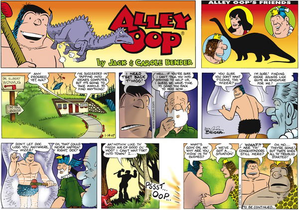 Alley Oop on Sunday January 14, 2007 Comic Strip