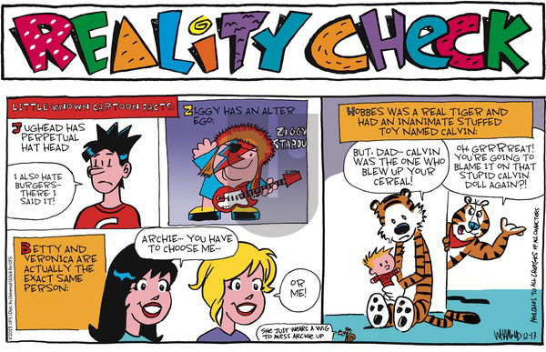 Reality Check on Sunday December 13, 2015 Comic Strip