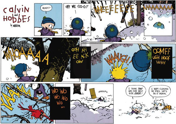 Calvin and Hobbes on Sunday February 23, 2025 Comic Strip