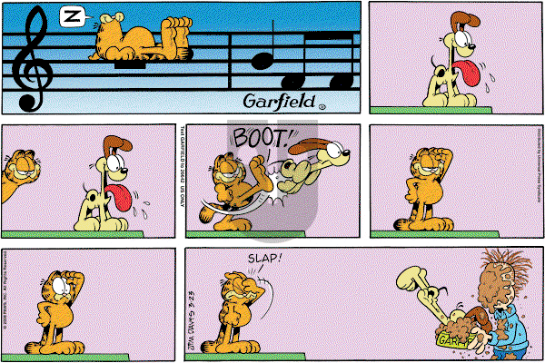 Garfield on Sunday March 23, 2008 Comic Strip