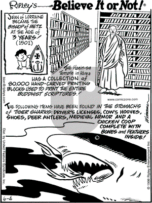 Ripley's Believe It or Not on Thursday June 4, 1998 Comic Strip