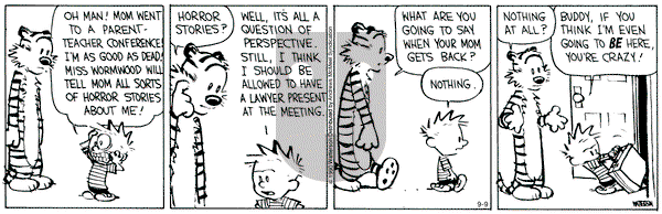 Calvin and Hobbes - Wednesday September 9, 2020 Comic Strip