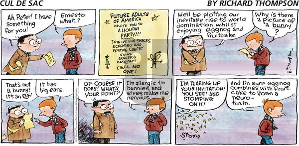 Cul de Sac on Sunday December 8, 2019 Comic Strip