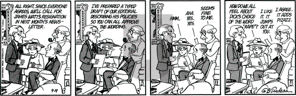 Doonesbury on Saturday September 19, 1981 Comic Strip