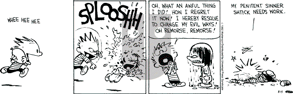 Calvin and Hobbes - Saturday August 15, 1992 Comic Strip