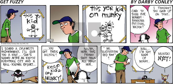 Get Fuzzy on Sunday August 31, 2008 Comic Strip