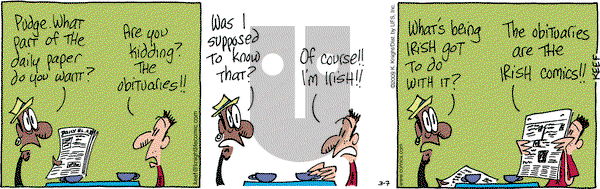 The Knight Life on Saturday March 7, 2009 Comic Strip