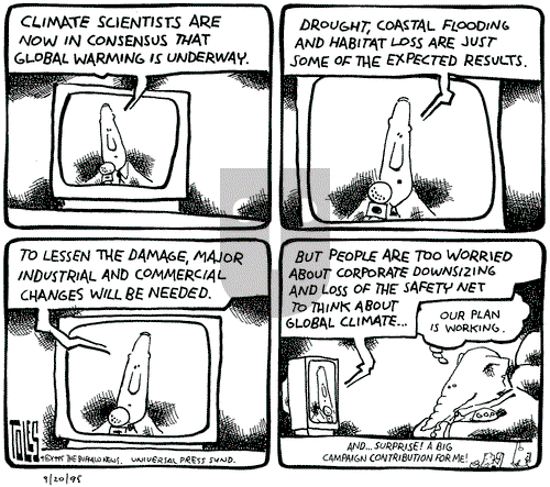 Tom Toles on Wednesday September 20, 1995 Comic Strip