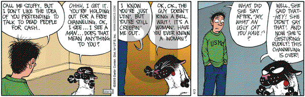 Get Fuzzy on Thursday April 3, 2003 Comic Strip