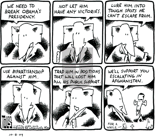 Tom Toles on Thursday October 8, 2009 Comic Strip