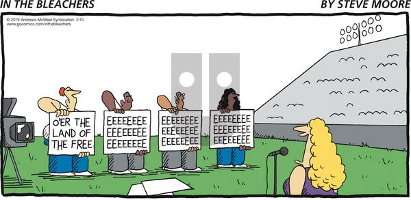 In the Bleachers on Sunday February 10, 2019 Comic Strip