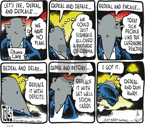 Tom Toles on Wednesday January 11, 2017 Comic Strip