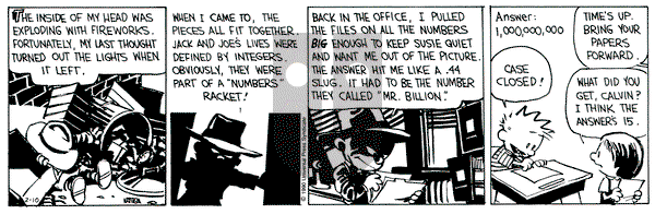Calvin and Hobbes on Saturday February 10, 1990 Comic Strip