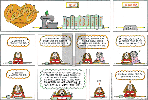 Cathy Classics - Sunday November 30, 2008 Comic Strip
