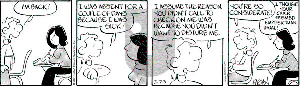Drabble on Friday March 23, 2001 Comic Strip
