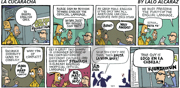 La Cucaracha on Sunday December 1, 2002 Comic Strip