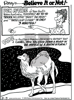 Ripley's Believe It or Not on Monday May 3, 2004 Comic Strip
