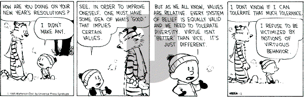 Calvin and Hobbes - Monday January 2, 1995 Comic Strip