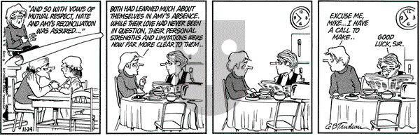 Doonesbury - Monday November 24, 1975 Comic Strip