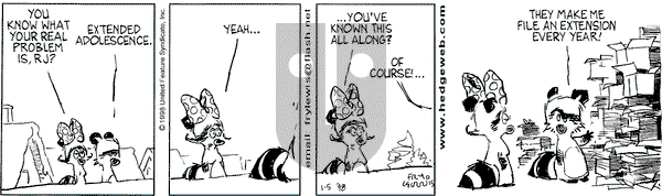 Over the Hedge on Monday January 5, 1998 Comic Strip
