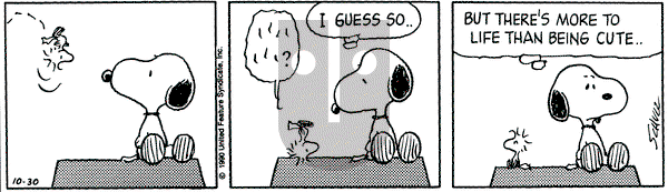 Peanuts on Tuesday October 30, 1990 Comic Strip