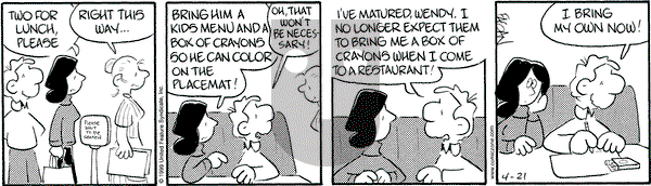 Drabble on Wednesday April 21, 1999 Comic Strip