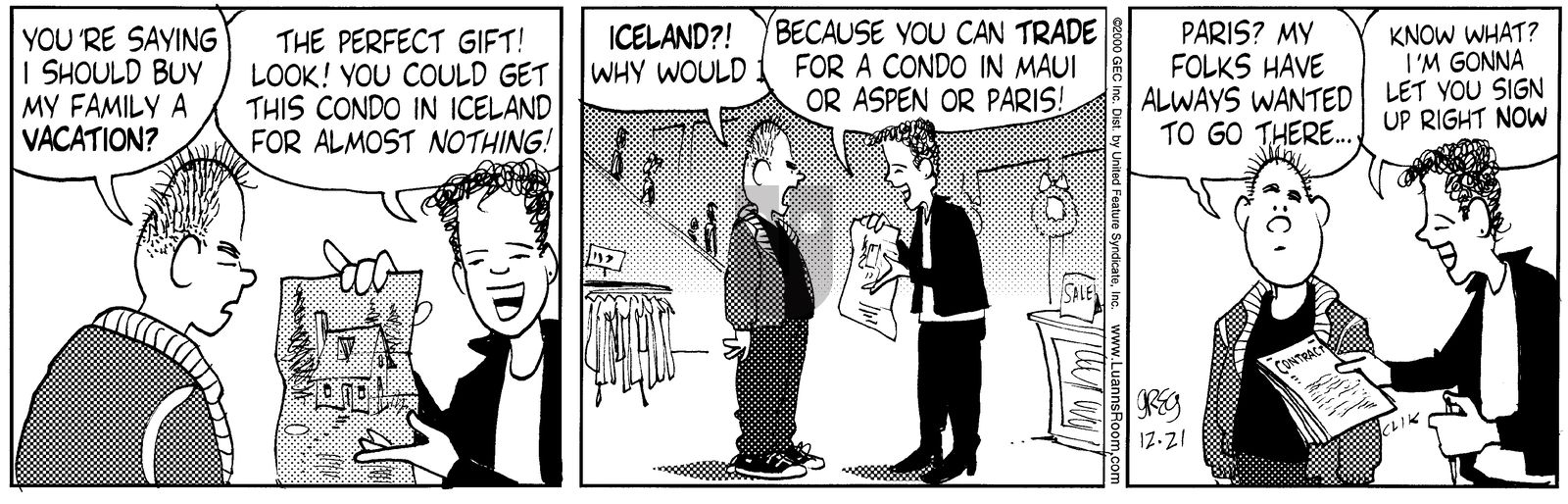 Luann - Thursday December 21, 2000 Comic Strip