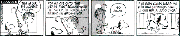 Peanuts - Wednesday December 23, 1964 Comic Strip