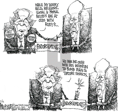 Matt Davies on Thursday November 8, 2007 Comic Strip