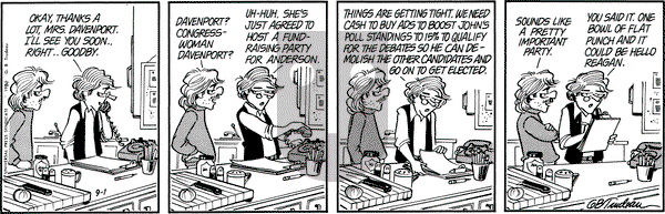 Doonesbury on Monday September 1, 1980 Comic Strip