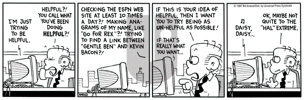 FoxTrot on Saturday February 8, 1997 Comic Strip