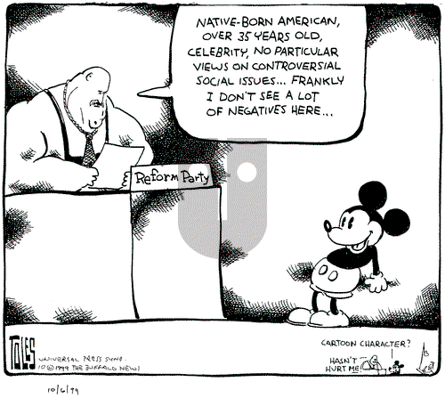 Tom Toles on Wednesday October 6, 1999 Comic Strip