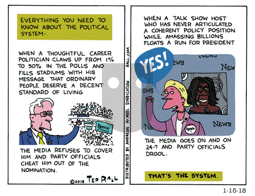 Ted Rall on Monday January 15, 2018 Comic Strip