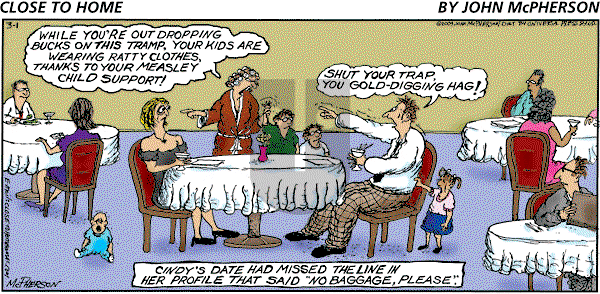 Close to Home on Sunday March 1, 2009 Comic Strip