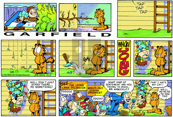 Garfield - Sunday December 17, 1995 Comic Strip
